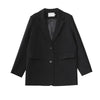 Syiwidii Suit Blazers Women 2023 Fall Winter Office Lady Jacket Long Sleeve Notched Blue Black Coats Single Breasted Outwear
