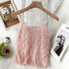 Syiwidii Tassel Camis Women Casual Tops Short Sexy Solid White Pink Backless Tank Tops Summer 2022 Korean Fashion New Clothing