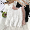 Syiwidii Tassel Camis Women Casual Tops Short Sexy Solid White Pink Backless Tank Tops Summer 2022 Korean Fashion New Clothing