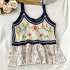 Syiwidii Vintage Embroidery Screw Thread Camis Women Casual Sexy Hollow Out Knitted Spliced Tank Tops Summer 2022 New Clothing