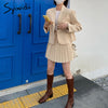 Syiwidii Women Skirt Suits Set 2023 Spring 2 Piece Jacket Work Suit Mini Pleated Skirts Korean Office Ladies Blazer Set