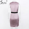 Pink Purple Sleeveless Vintage Women Dress 2022 Loose Female Mini Party Dresses With Sashes Christmas Robe Dress
