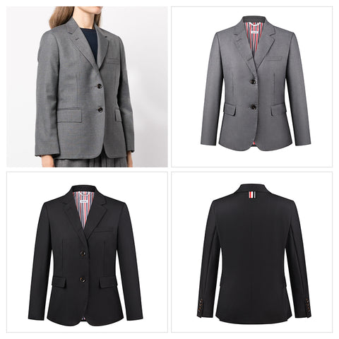 TB THOM SWomen's suit Classic Notched Solid Formal Business Blazers 2023 Brand Casual Smart Women's Jacket