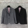 TB THOM Suit Autunm Winter Women's Jacket Brand Sport Coat Classic Wide Lapel Solid Formal Gold Buttons Blazers