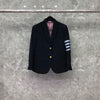 TB THOM Suit Autunm Winter Women's Jackets Brand Blazers Coats Classic Tonal 4-Bar Arm Stripe Single-Breasted Suit