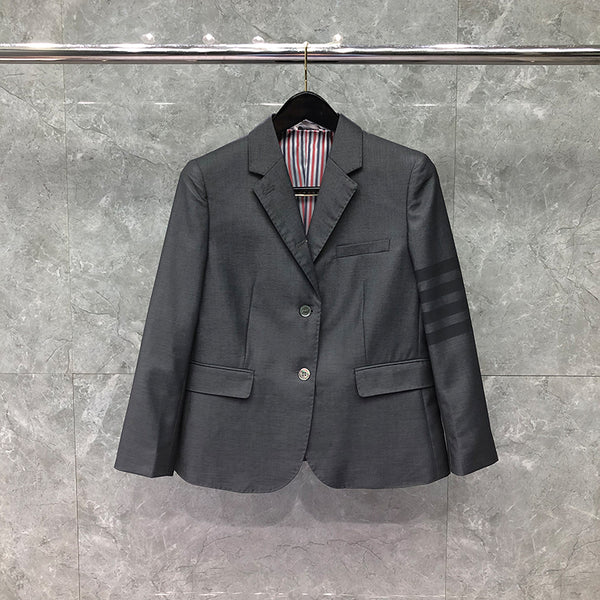 TB THOM Suit Autunm Winter Womoen's Jacket Brand Business Formal Blazer Medium Black 4-Bar Tailored Suiting Jackets