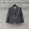 TB THOM Suit Autunm Winter Womoen's Jacket Brand Business Formal Blazer Medium Black 4-Bar Tailored Suiting Jackets