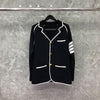 TB THOM Suit Spring Winter Man Jacket Brand Blazer White Grosgrain Tipping Knit Coat Custom  TB Formal Suit