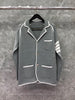TB THOM Suit Spring Winter Man Jacket Brand Blazer White Grosgrain Tipping Knit Coat Custom  TB Formal Suit