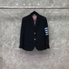 TB TNOM Suit Autunm Winter Women's Jackets Brand Blazers Coats Classic White 4-Bar Arm Stripe Formal Business TB Suit