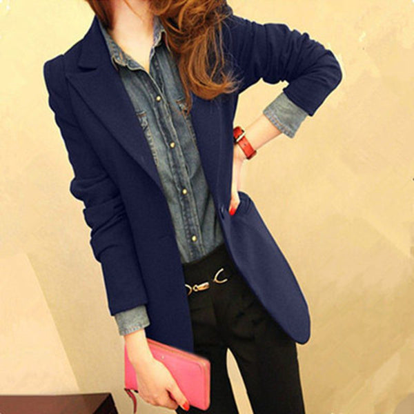 Slim Jacket Female Black Office Women-Short-Blazers 2022 New Spring Autumn Blazer Mujer Women's Jacket Long Sleeve AL769