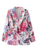 TELLHONEY Women Print Notched Collar Double Breasted Blazer Female Casual Long Sleeves Loose Jacket Coat Chic Outerwears