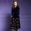 TESSCARA Women Autumn & Winter Elegant Sequin Velvet Dress Festa Female  Designer Party Vestidos Vintage Robe Femme