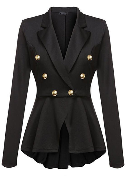 2022 Autumn Hot Women 8 Colors Slim Fit Button Blazer Jackets Office Work Outfits Coats Lady Irregular ruffles Tops suit