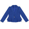 TFGS Jacket Blazer Women Suit Foldable Long Sleeves Lapel Coat Candy Color Blazer Single Button Blazers Jackets