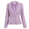 TFGS Jacket Blazer Women Suit Foldable Long Sleeves Lapel Coat Candy Color Blazer Single Button Blazers Jackets