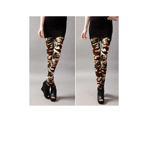 Hot Vogue Women Lady Girl Slim Camouflage Camo Stretch Pants Leggings Trousers