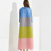 TIANPEI Pleated Women Oversized Three Quarter High Pockets Long Dress Turtleneck African Indie Aesthetic Clothes