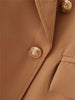 TMODA1974 Women 2023 Double-Breasted Camel Blazer Coat Vintage Long Sleeve Pockets Female Outerwear Chic Veste Femme Top