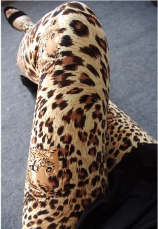 Print Leggins Sexy Fashion Leopard Skin Brushed Spandex Women Leggings