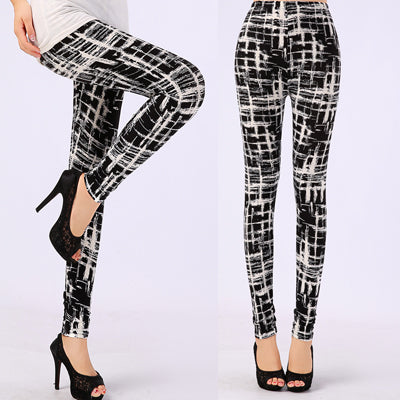 Women Leggings Pantalones Black Milk Print Leggings Summer Style Soft Skin Material Nine Women Leggins