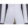 2023 Stylish Designer Blazer Women's Shrug Shoulder Single Button White Blazer Jacket