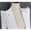 2023 Stylish Designer Blazer Women's Shrug Shoulder Single Button White Blazer Jacket