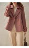 2023 Designer Jacket Women's Classic Double Breasted Retro Striped Blazer Outer Size