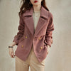 2023 Designer Jacket Women's Classic Double Breasted Retro Striped Blazer Outer Size