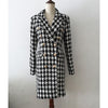 Runway 2023 Baroque Designer Blazer Women's Lion Buttons Notched Collar Tweed Long Wool Coat