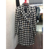 Runway 2023 Baroque Designer Blazer Women's Lion Buttons Notched Collar Tweed Long Wool Coat