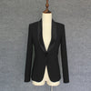 Star Style 2023 Stylish Designer Blazer Women's Single Button Shawl Collar Blazer Jacket