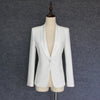 Star Style 2023 Stylish Designer Blazer Women's Single Button Shawl Collar Blazer Jacket