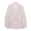 TRAF 2023 Black Double Breasted Blazer Women Blue Pink Elegant Female Blazer Autumn Office Wear Long Sleeve Tweed Jacket