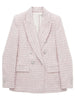 TRAF 2023 Black Double Breasted Blazer Women Blue Pink Elegant Female Blazer Autumn Office Wear Long Sleeve Tweed Jacket