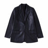 TRAF Black Leather Blazer Women Masculine Jackets for Women 2023 Streetwear Oversized Blazer Woman Long Sleeve Female Blazers