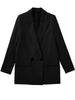 TRAF Black Long Blazer Women Pink White Casual Blazer Woman Double Breasted Elegant Blazers For Women 2023 Fall Oversize Jacket