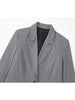 TRAF Grey Straight Blazer Women Office Button Jackets for Women Coat Long Sleeve Female Blazer Fall Winter Shoulder Pads Blazers