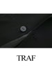 TRAF Ladies 2023 Commuter Blazer Suit Collar Double Breasted Loose Solid Color Black Senior Jacket Women Spring Coat Clothing