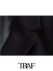 TRAF  Solid Belted Slim Fit Cropped Blazer Women 2023 Casual Blazer Woman Office Female Suit Long Sleeve Jacket
