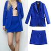 TRAF  Traf 2023 Spring Women Suits With Skirt Sets Klein Blue Blazer Woman 2 Pieces Set Mini Skirts Female Oufits