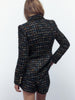 TRAF WOMEN 2023 Winter Double Breasted Tweed Texture Plaid Suit Jacket Office Retro Female Chic Blazer Two-piece 8741269