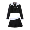 TRAF Women Front Button Welt Pockets Elegant Blazers Vintage Long Sleeve Office Casual Female Outerwear Suit