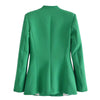 TRAF Women Green Blazer 2023 Concealed Buckle Casual Long Sleeve Elegant Female Blazer Chic Office Female Suit