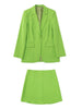 TRAF Women's Green Single Button Blazer Sexy Woman Blazer 2023 Summer Chic Elegant Female Blazer Two Piece Set Outifits