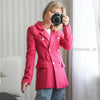 TRAF ZA&ree 2023 Woman Blazer Autumn Textured Double-Breasted Blazer Jacket Casual Long Sleeve Outerwear Suit Coat