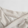 TRAF Za 2022 Linen Blazer Woman Beige Short Blazer Women Office One Shoulder Suit Jacket Female Casual Tied Belt Suit Ladies