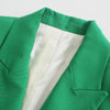 TRAF Za Woman 2022 Women's Suit Blazer Double Breasted Green Blazer Coat Office Lady Long Sleeve Casual Female Outerwear
