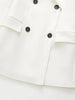 TRAF Zar 2023 White Blazer Women Double Breasted Spring Jacket Woman Contrast Elegant Long Sleeve Jackets Casual Female Blazer