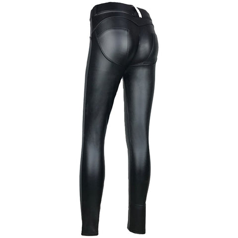 4 Colors PU Leather Low Waist Leggings Women Sexy Hip Push Up Pants Legging Jegging Gothic Leggins Jeggings Legins